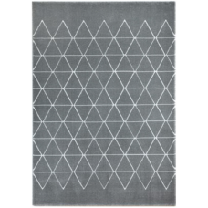 Carpete Vegas Cinza Escuro Triângulos Branco 240x340